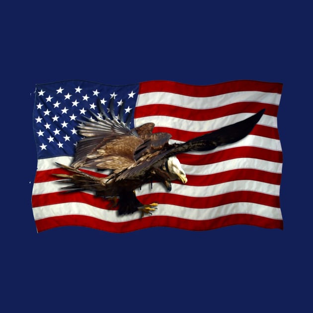 US FLAG & Bald Eagles Patriotic Design by Highseller