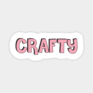 Film Crew On Set - Crafty - Pink Text - Front Magnet