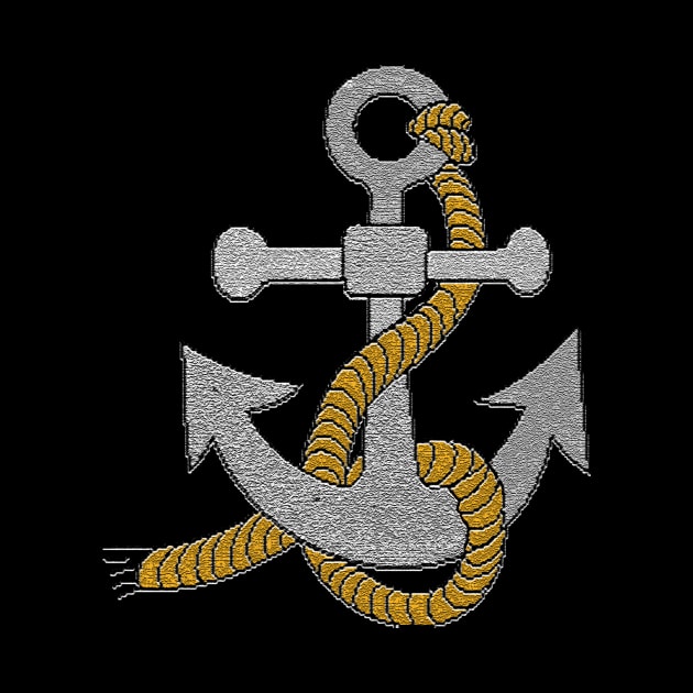 Gray Anchor and Rope by BKMuir