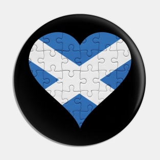 Scottish Jigsaw Puzzle Heart Design - Gift for Scottish With Scotland Roots Pin