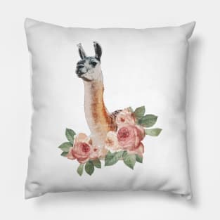 pink llama Pillow