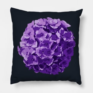 Violet Purple Hydrangea Flower Abstract Nature Art Pillow