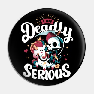 Deadly Serious - Grim Reaper's Unicorn Pin