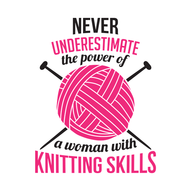 Never underestimate the power of a woman with knitting skills (black) by nektarinchen