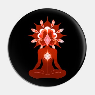 Aura Orange Meditation 04 Pin