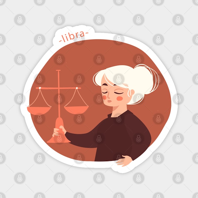 Zodiac Libra Magnet by Mako Design 