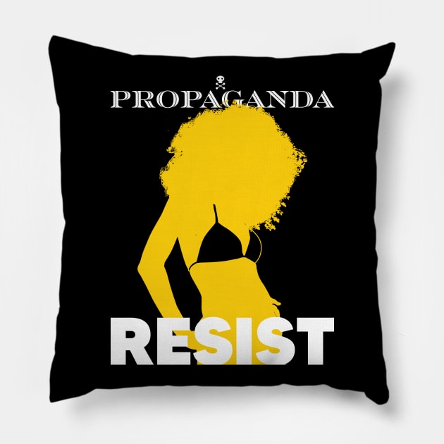 Propaganda Resist Pillow by TommyArtDesign