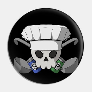 Cooks crew Jolly Roger pirate flag (no caption) Pin