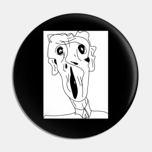 Screaming Face Pin