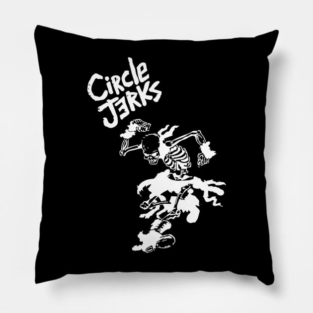 Skull Jerks Pillow by HaluyArts