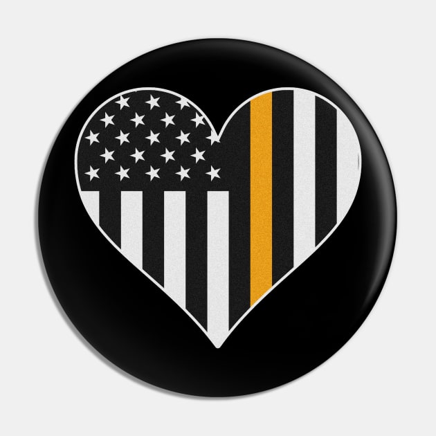 Search and Rescue Thin Orange Flag Pin by Zone32