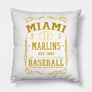 Vintage Marlins American Baseball Pillow