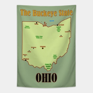 Ohio Map Tapestry