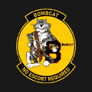 F-14 Tomcat - Bombcat - No Escort Required - Grunge Style T-Shirt