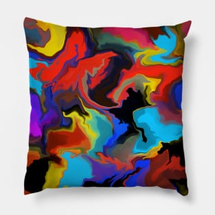 Abstract colors #11 paper dols Pillow