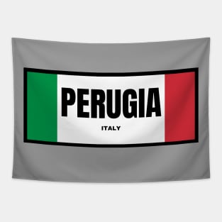 Perugia in Italian Flag Colors Tapestry