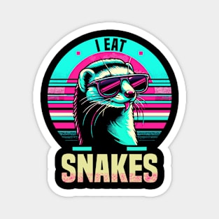 I Eat Snakes Vintage Mungo Magnet