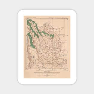 Old Lewis and Clark National Forest Map (1900) Vintage Montana Woodland Reserve Atlas Magnet