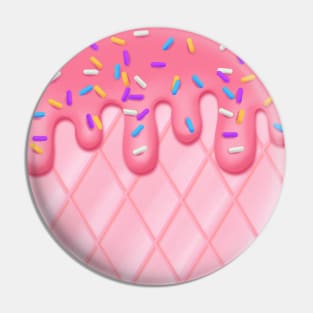 Strawberry Ice Cream Design Pin