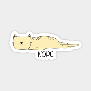 Cat says nope Magnet