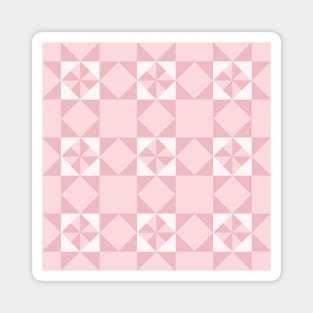Pink Martha Washington's Star Patchwork Pattern Magnet