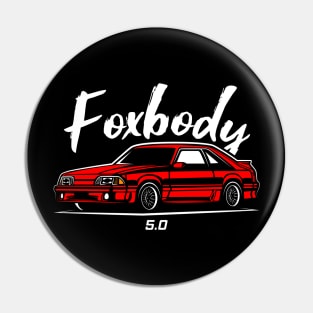 Red Racing Fox Body Stang Pin