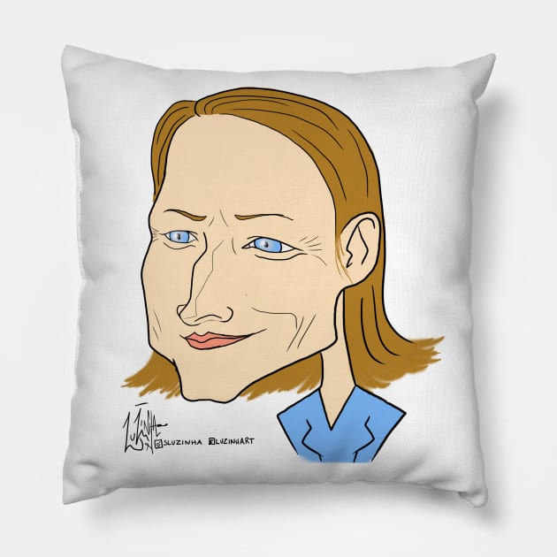 Jodie Foster Pillow by Luzinha