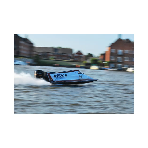 Powerboat Racing at Oulton Broad - Formula 2 by jamesknightsart