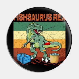 Vintage Fishsaurus Rex Saurus Fishing Hobby Pin