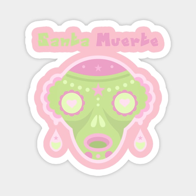 Santa Muerte / green_pink Magnet by mr.Lenny Loves ...