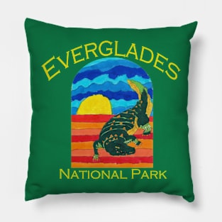 Everglades National Park Alligator design Pillow