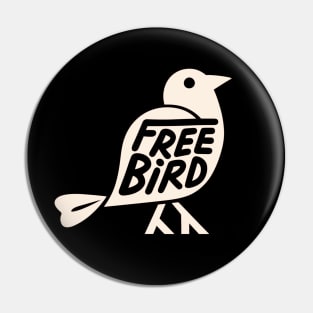 "Free Bird" design Pin