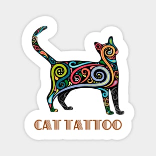 cat tattoo Magnet