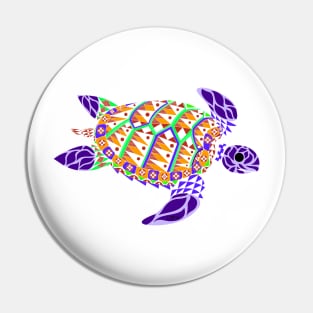 colorful and fun turtle tortoise ecopop art Pin