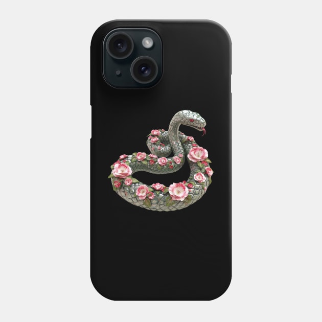 Floral snake Phone Case by Mary_Momerwids