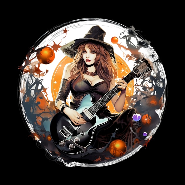 Electric Spellcaster: The Seductive Halloween Guitar Witch by Iron Creek