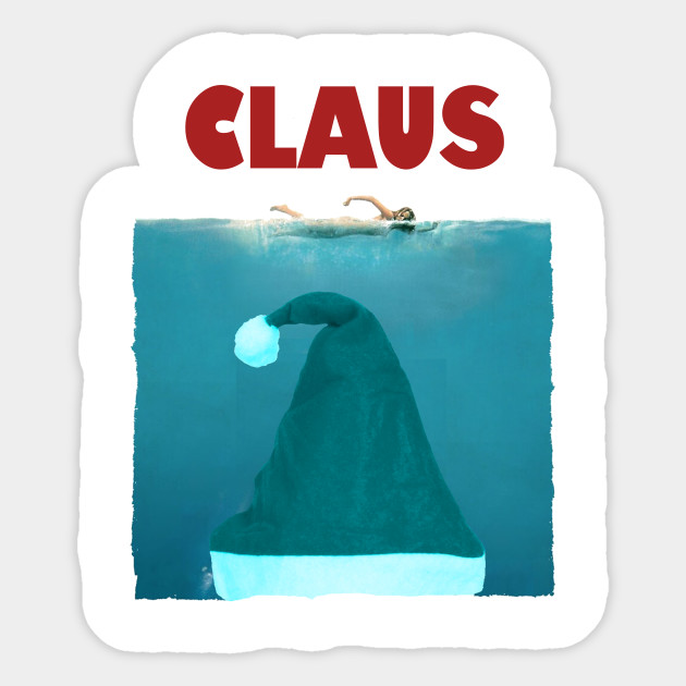 Santa Claus Jaws Shark - Jaws Shark - Sticker