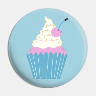 Cute Cupcake with a Cherry Pin
