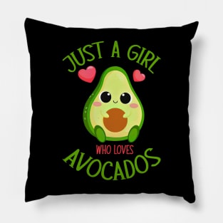 Just A Girl Who Loves Avocados - Avocado & Guacamole Pillow