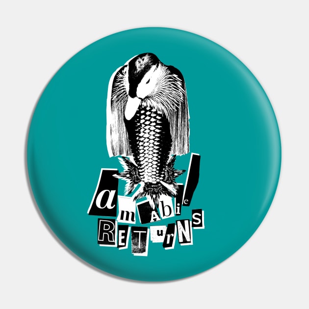 Punk Amabie Pin by CuttingCollage