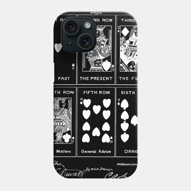 Playing Card Vintage Patent Hand Drawing Phone Case by TheYoungDesigns