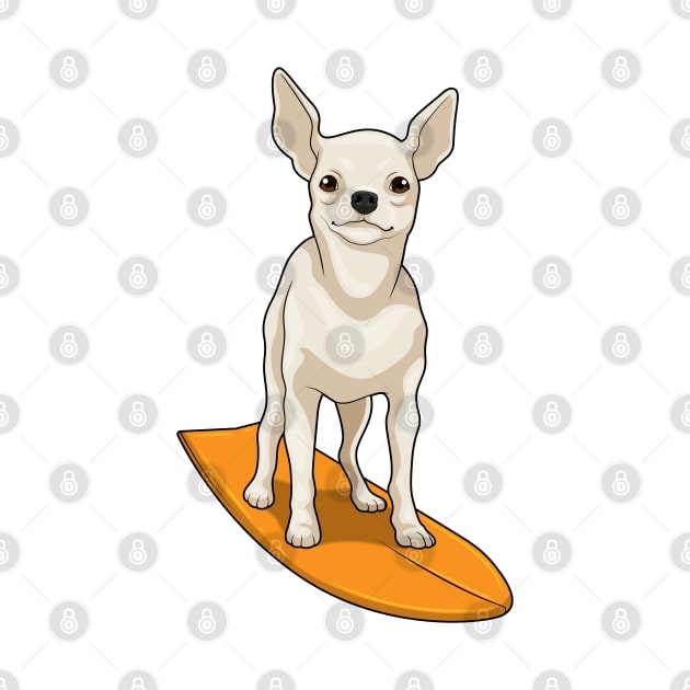 Chihuahua Surfer Surfboard by Markus Schnabel