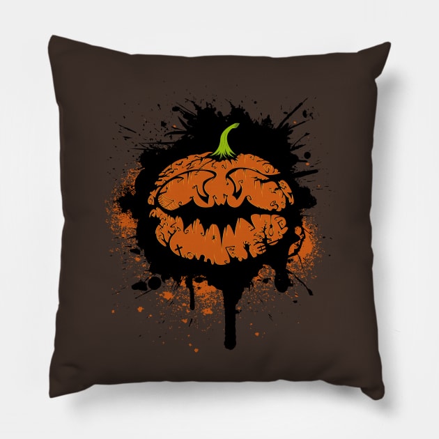 Happy Pumpk(ee)n ! Pillow by Gabartist