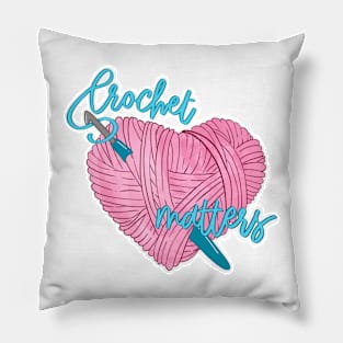 Crochet Matters Kindness Matters Sticker Pillow