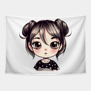 Japanese Manga Character Drawing Tapestry