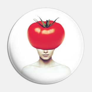 Tomato head portrait Pin