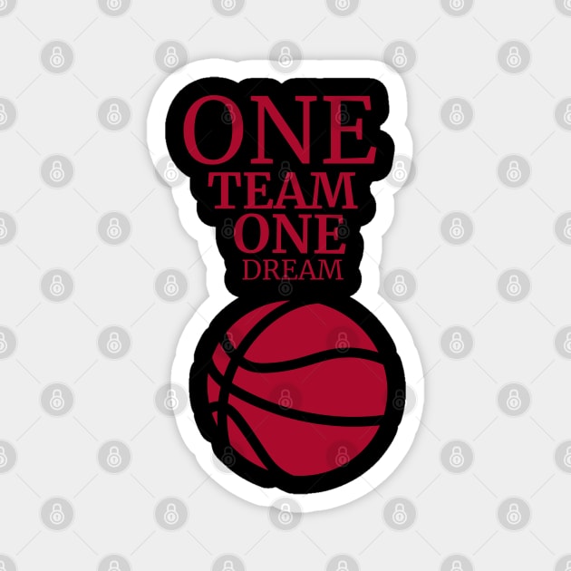 One Team One Dream, Sports Fans Magnet by Bluzzkar