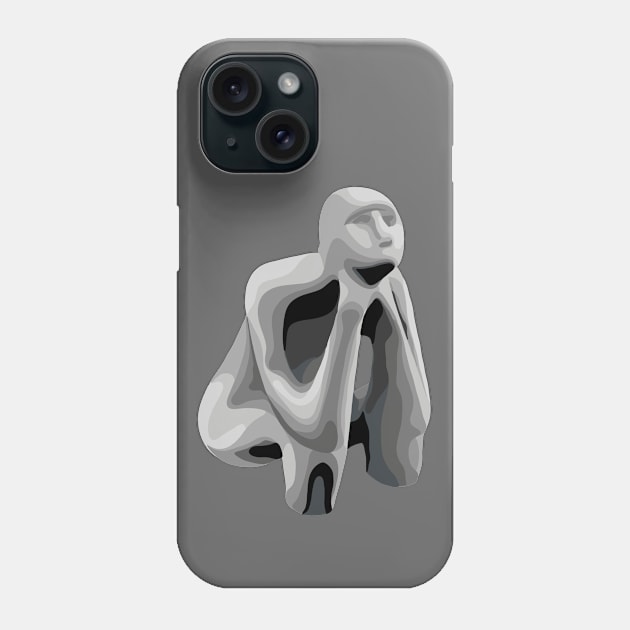 Prehistoric Pop Art Thinker Phone Case by Slightly Unhinged