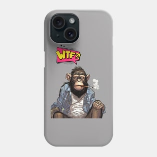 Stoned Monkey WTF Monkey Thoughts Phone Case