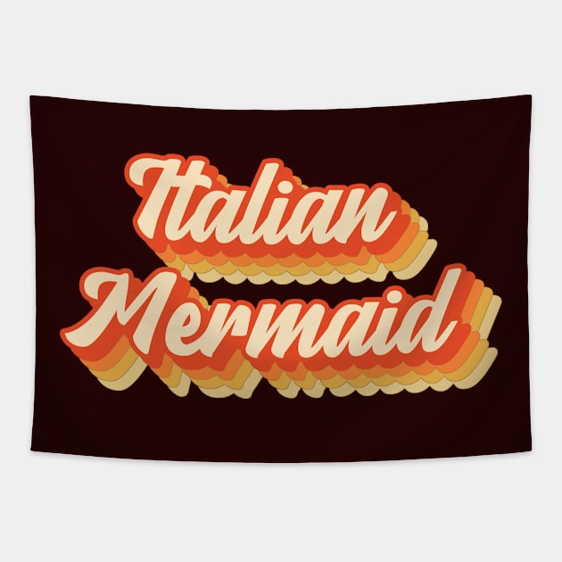 Italian Mermaid - Retro vintage style Tapestry by divinoro trendy boutique